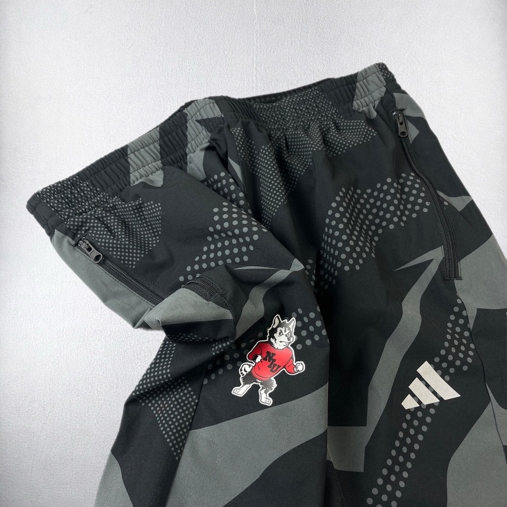 Adidas Track Pants Mens Medium Northern Illinois Huskies College Black Gray Camo